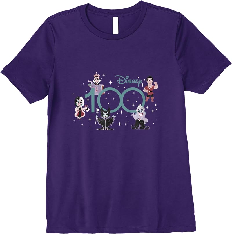 Disney 100 Disney Villains 100th Anniversary Muted Cute D100 T Shirts Purple