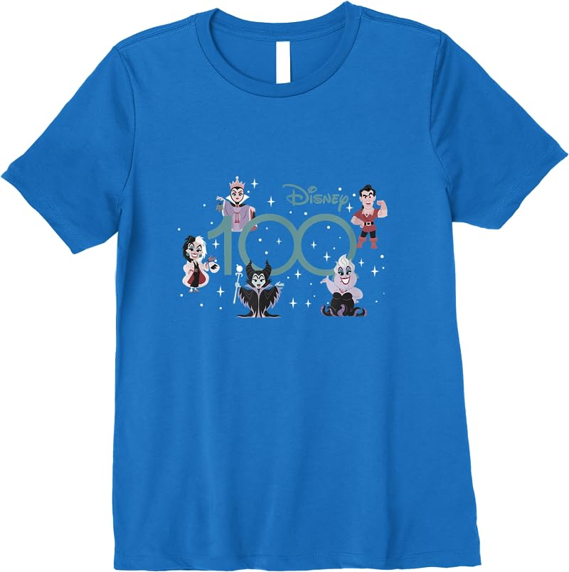 Disney 100 Disney Villains 100th Anniversary Muted Cute D100 T Shirts Royal Blue