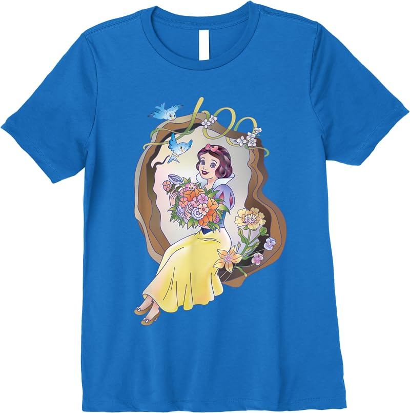 Disney 100 Platinum Princess Collection Snow White D100 T Shirts Royal Blue