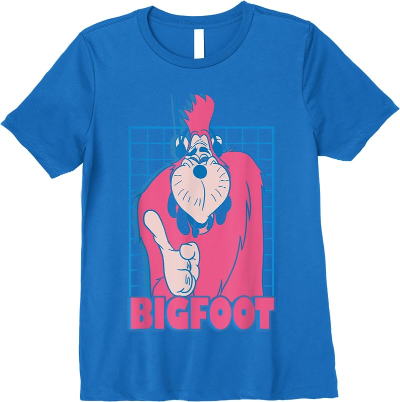 Disney A Goofy Movie Bigfoot Grid T Shirts Royal Blue Disney A Goofy Movie Bigfoot Grid T Shirts Royal Blue