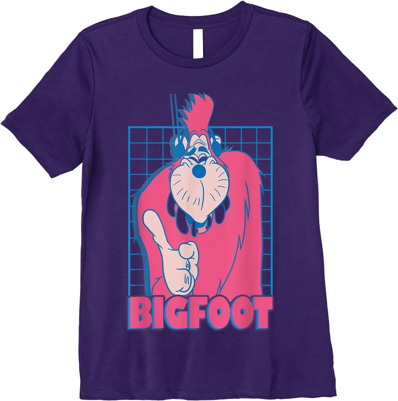 Disney A Goofy Movie Bigfoot Grid T Shirts Purple Disney A Goofy Movie Bigfoot Grid T Shirts Purple