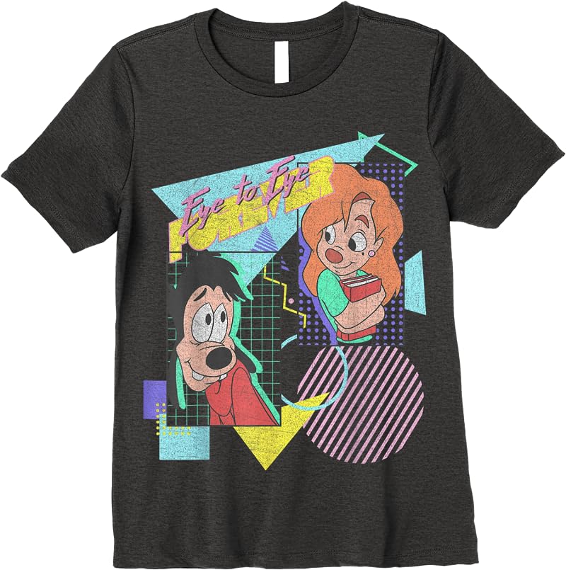 Disney A Goofy Movie Max Roxanne Eye To Eye Forever T Shirts Dark Heather Disney A Goofy Movie Max Roxanne Eye To Eye Forever T Shirts Dark Heather