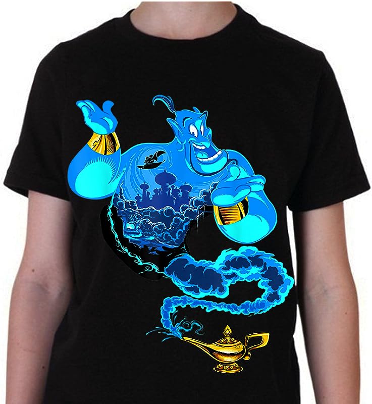 Disney Aladdin Genie Portrait Agrabah T-Shirts – Fun Graphic Tee for Kids & Adults Disney Aladdin Genie Portrait Agrabah T-Shirts – Fun Graphic Tee for Kids & Adults
