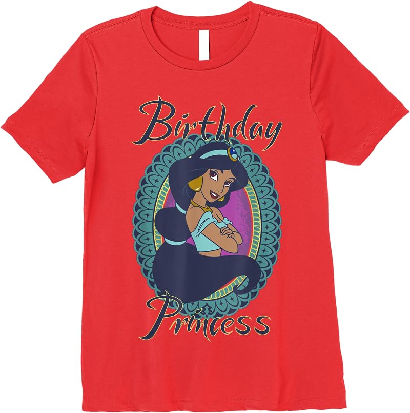 Disney Aladdin Jasmine Birthday Princess T Shirts Red Disney Aladdin Jasmine Birthday Princess T Shirts Red