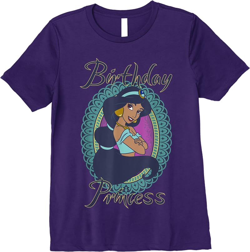 Disney Aladdin Jasmine Birthday Princess T Shirts Purple Disney Aladdin Jasmine Birthday Princess T Shirts Purple