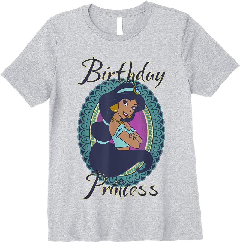 Disney Aladdin Jasmine Birthday Princess T Shirts Sport Grey Disney Aladdin Jasmine Birthday Princess T Shirts Sport Grey