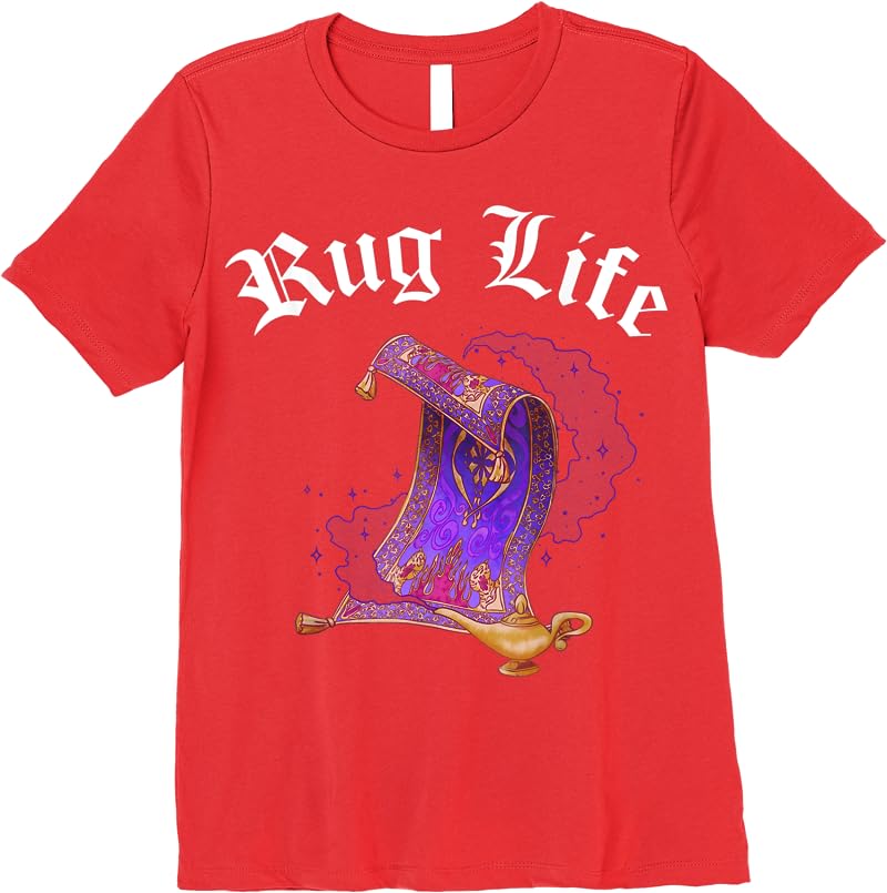 Disney Aladdin Rug Life Graphic T Shirts Red
