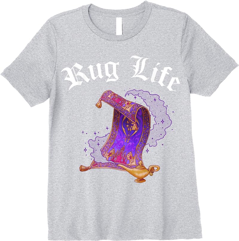 Disney Aladdin Rug Life Graphic T Shirts Sport Grey