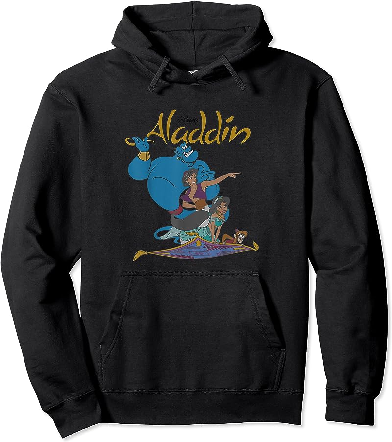 Disney Aladdin Vintage Logo T-Shirts: Classic Group Shot Design for Men & Women