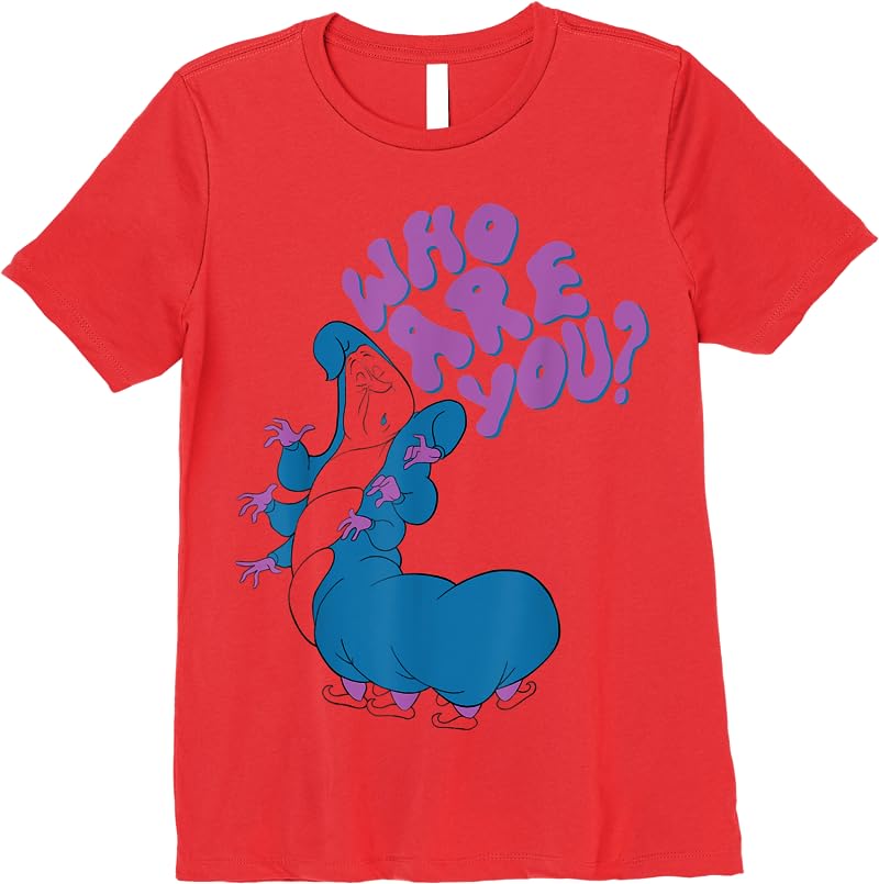 Disney Alice In Wonderland Caterpillar Who Are You T Shirts Red Disney Alice In Wonderland Caterpillar Who Are You T Shirts Red