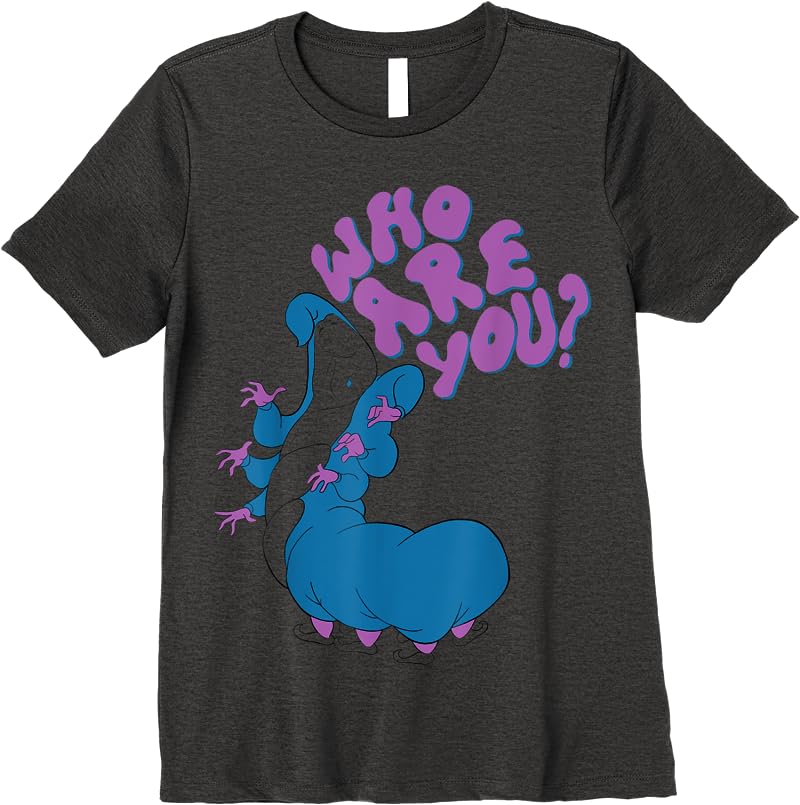 Disney Alice In Wonderland Caterpillar Who Are You T Shirts Dark Heather Disney Alice In Wonderland Caterpillar Who Are You T Shirts Dark Heather