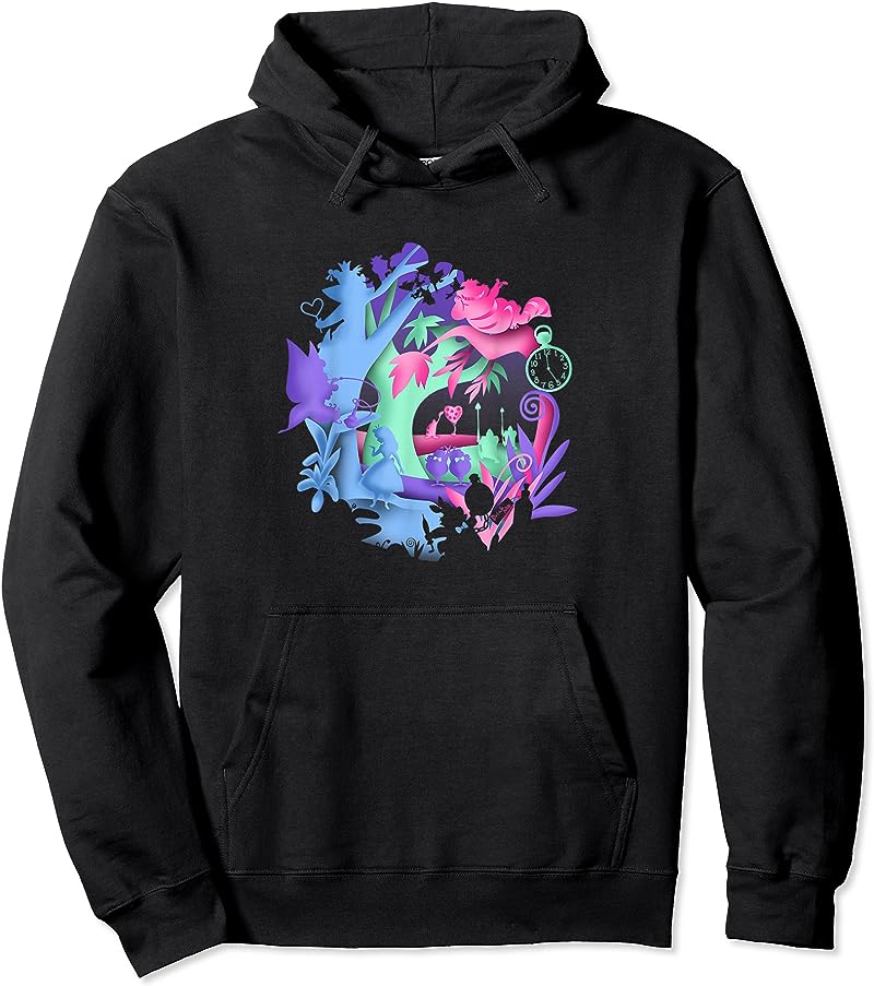 Disney Alice In Wonderland Neon Forest Silhouette T-Shirts: Comfort & Style for Kids & Adults Disney Alice In Wonderland Neon Forest Silhouette T-Shirts: Comfort & Style for Kids & Adults