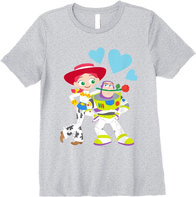 Disney And Pixars Toy Story Buzz And Jessie Valentines Day T Shirts Sport Grey Disney And Pixars Toy Story Buzz And Jessie Valentines Day T Shirts Sport Grey