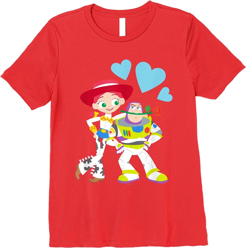 Disney And Pixars Toy Story Buzz And Jessie Valentines Day T Shirts Red Disney And Pixars Toy Story Buzz And Jessie Valentines Day T Shirts Red
