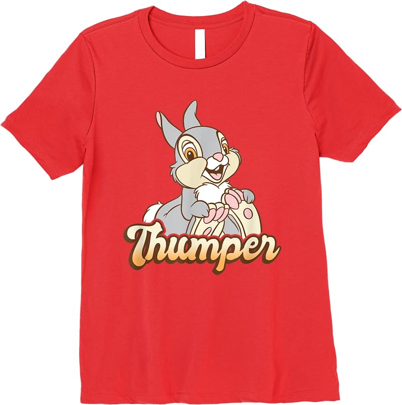 Disney Bambi Thumper Classic Portrait T Shirts Red