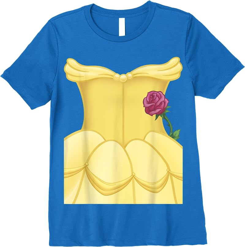 Disney Beauty And Beast Belle Dress Costume Halloween T Shirts Royal Blue