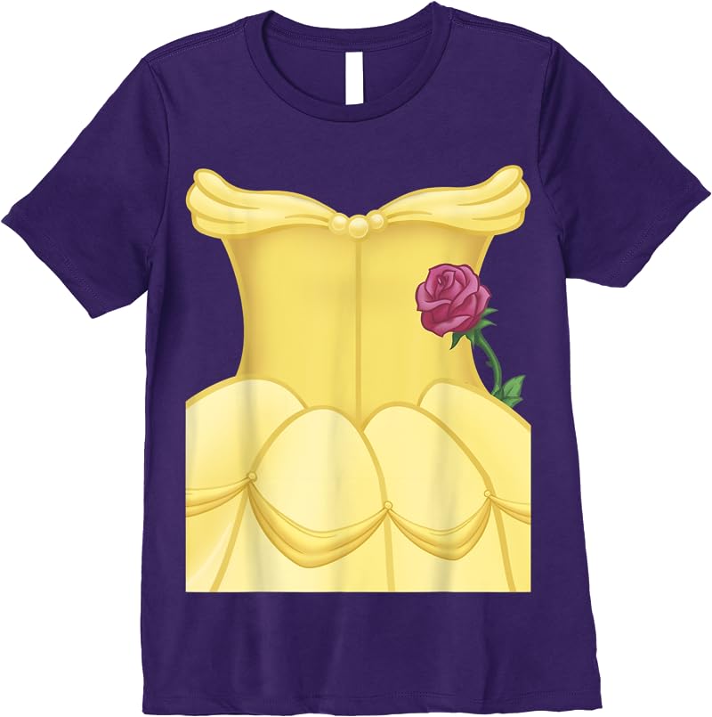 Disney Beauty And Beast Belle Dress Costume Halloween T Shirts Purple