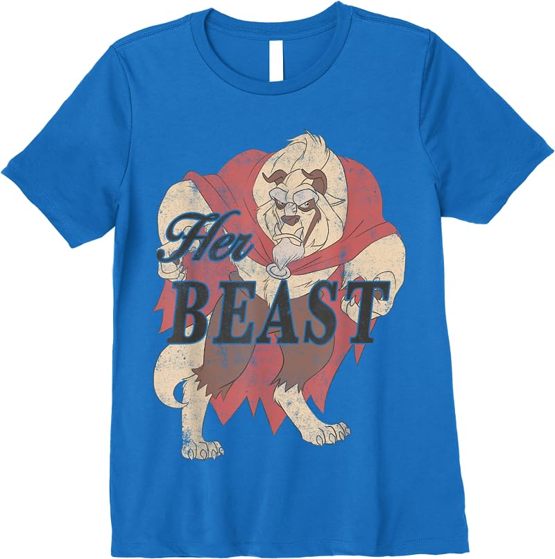 Disney Beauty And The Beast Bridal Her Beast T Shirts Royal Blue