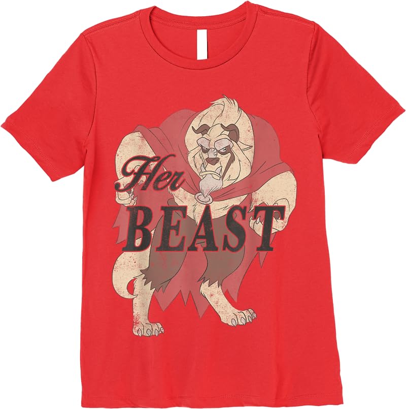 Disney Beauty And The Beast Bridal Her Beast T Shirts Red