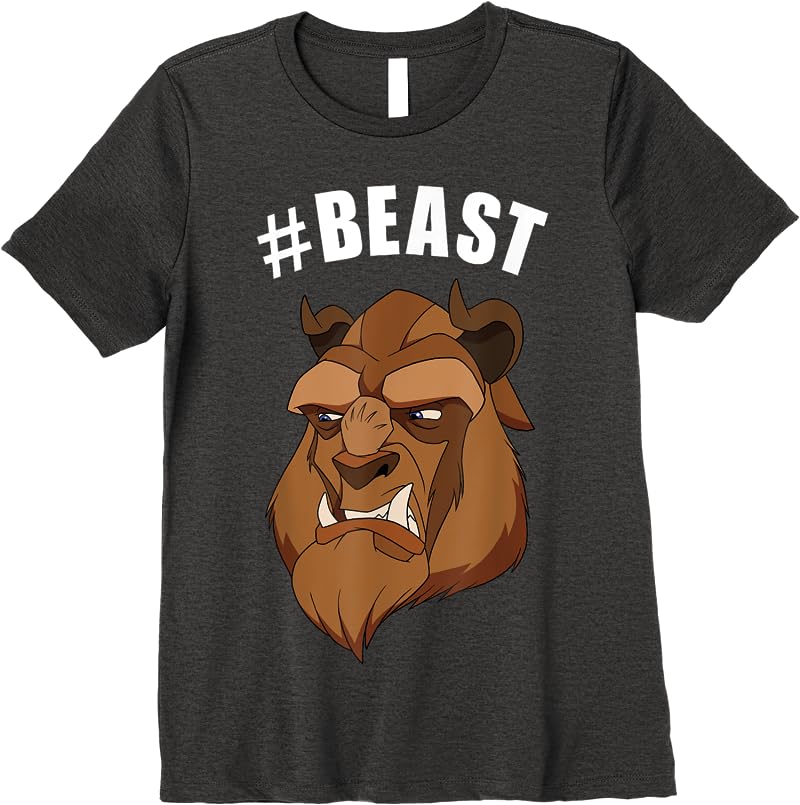 Disney Beauty And The Beast Hashtag Beast Portrait T Shirts Dark Heather Disney Beauty And The Beast Hashtag Beast Portrait T Shirts Dark Heather