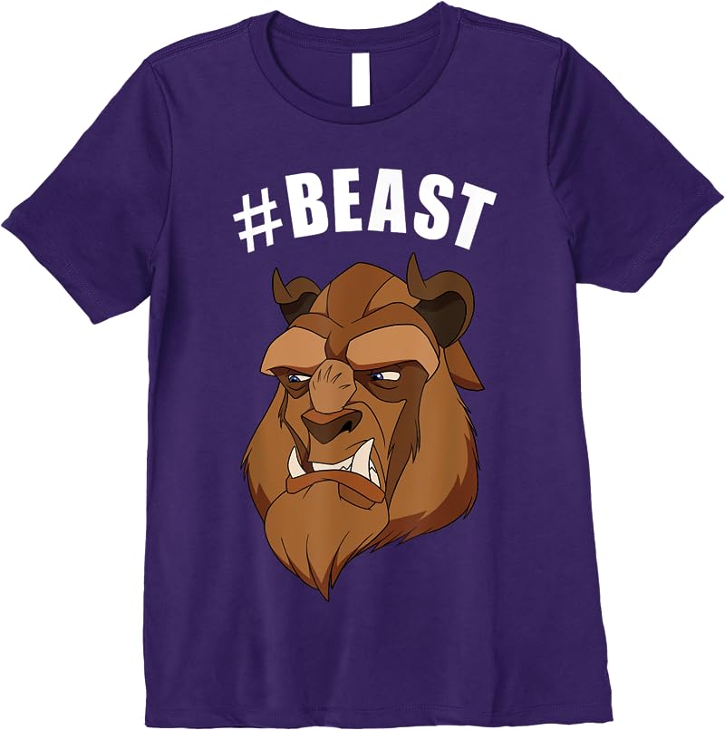 Disney Beauty And The Beast Hashtag Beast Portrait T Shirts Purple Disney Beauty And The Beast Hashtag Beast Portrait T Shirts Purple