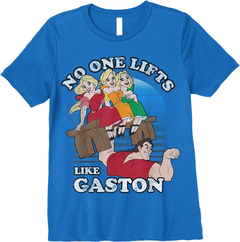 Disney Beauty And The Beast Lifts Like Gaston T Shirts Royal Blue Disney Beauty And The Beast Lifts Like Gaston T Shirts Royal Blue