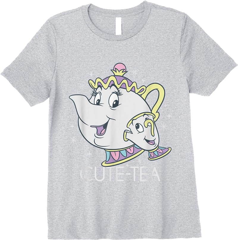 Disney Beauty And The Beast Mrs Potts And Chip Mothers Day T Shirts Sport Grey