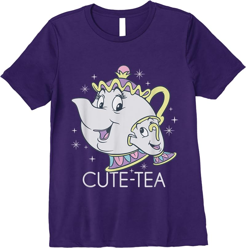 Disney Beauty And The Beast Mrs Potts And Chip Mothers Day T Shirts Purple