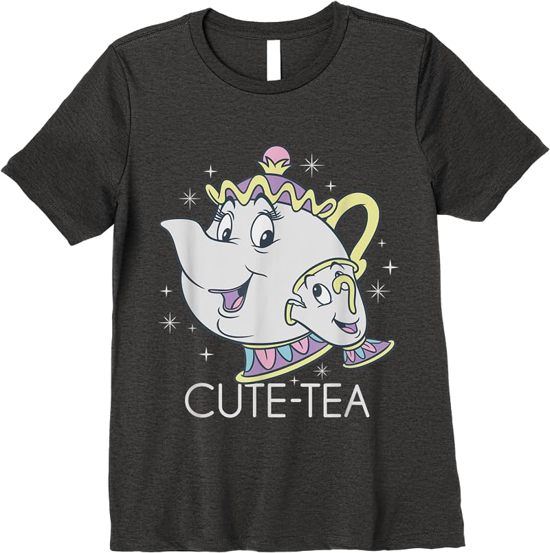 Disney Beauty And The Beast Mrs Potts And Chip Mothers Day T Shirts Dark Heather