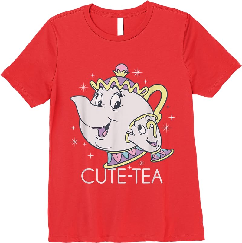 Disney Beauty And The Beast Mrs Potts And Chip Mothers Day T Shirts Red