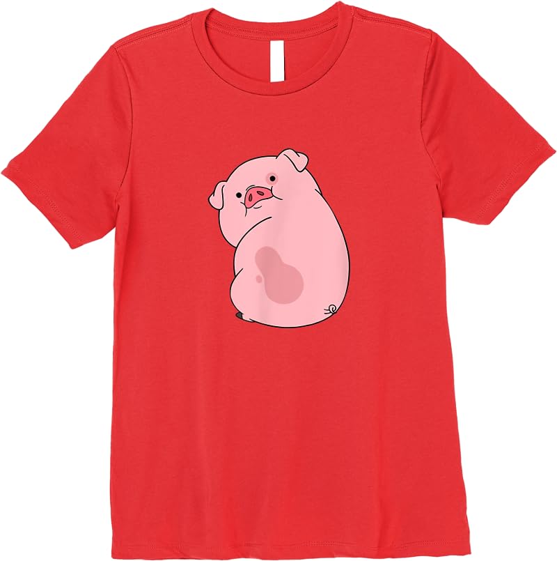 Disney Channel Gravity Falls Waddles The Pig T Shirts Red