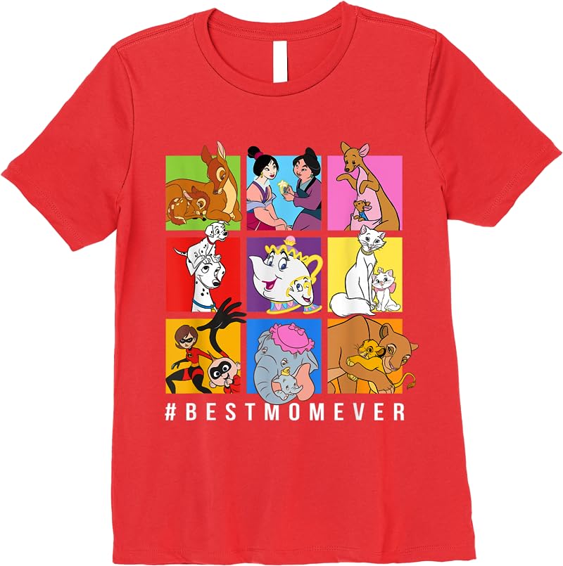 Disney Characters Bestmomever Mothers Day T Shirts Red