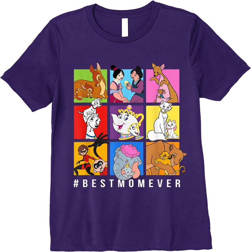 Disney Characters Bestmomever Mothers Day T Shirts Purple