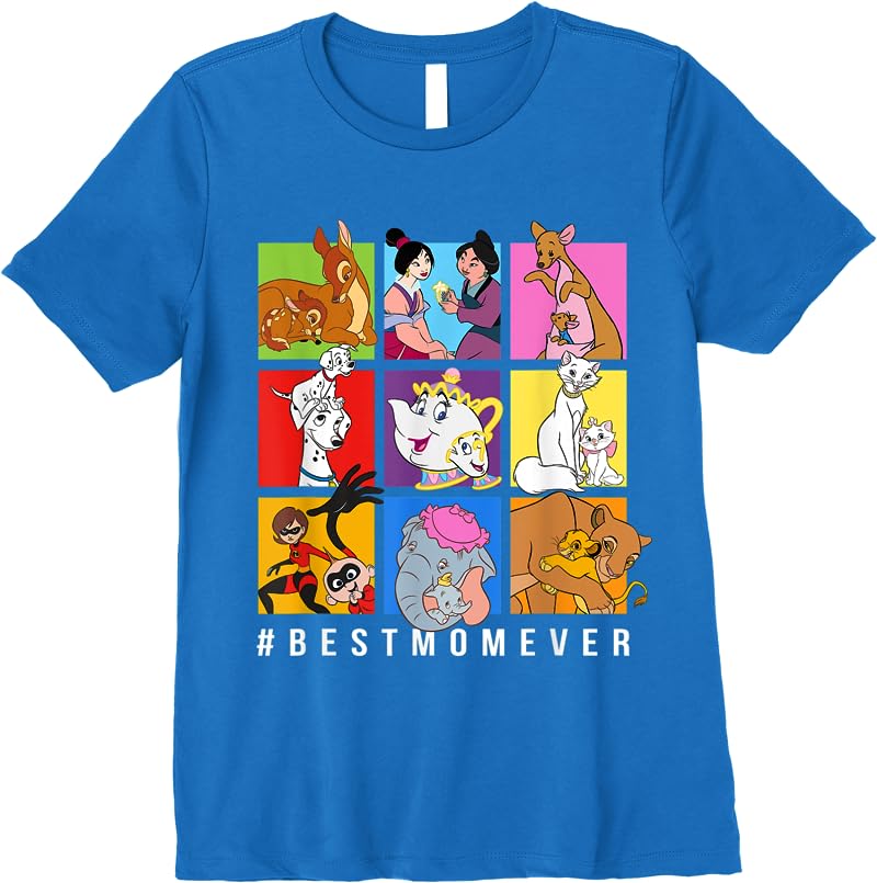 Disney Characters Bestmomever Mothers Day T Shirts Royal Blue