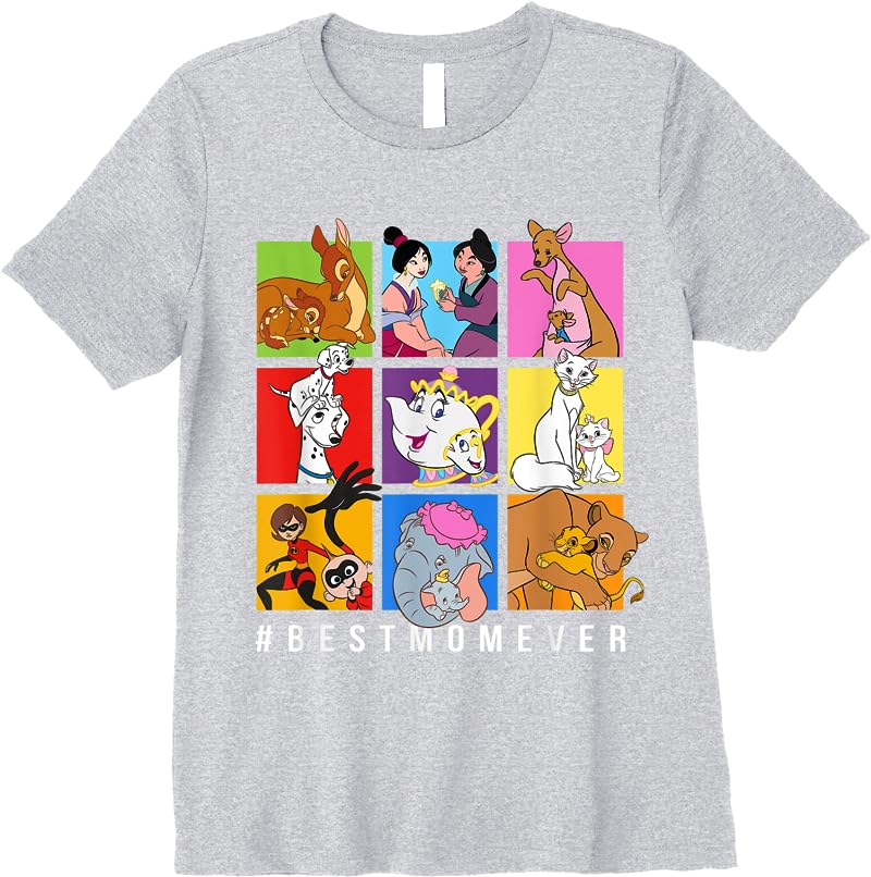 Disney Characters Bestmomever Mothers Day T Shirts Sport Grey