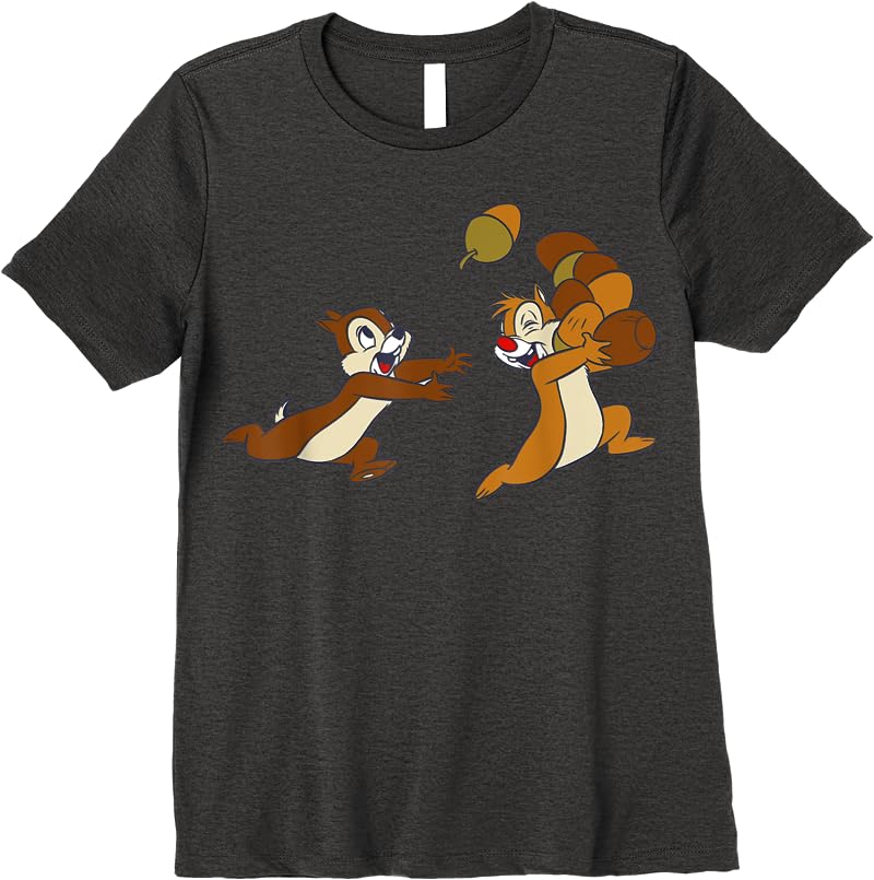 Disney Chip N Dale Acorn Chase T Shirts Dark Heather Disney Chip N Dale Acorn Chase T Shirts Dark Heather