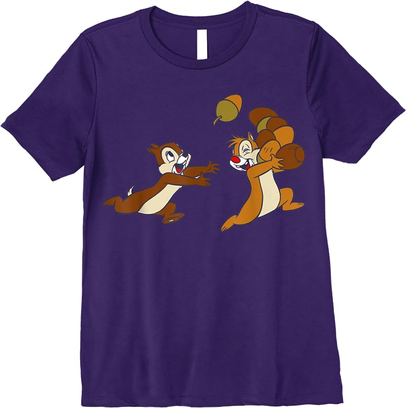 Disney Chip N Dale Acorn Chase T Shirts Purple Disney Chip N Dale Acorn Chase T Shirts Purple