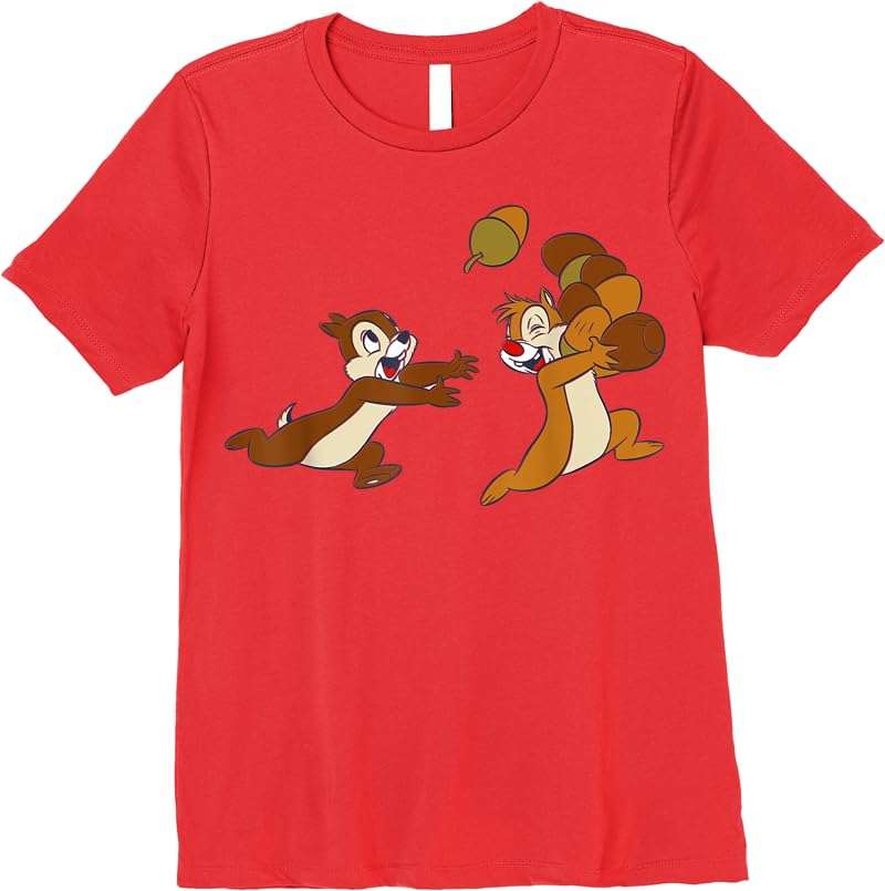 Disney Chip N Dale Acorn Chase T Shirts Red Disney Chip N Dale Acorn Chase T Shirts Red