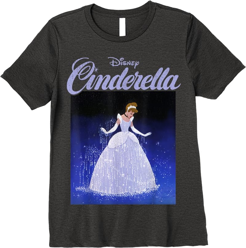 Disney Cinderella 70th Anniversary Cinderella Dress Poster T Shirts Dark Heather Disney Cinderella 70th Anniversary Cinderella Dress Poster T Shirts Dark Heather