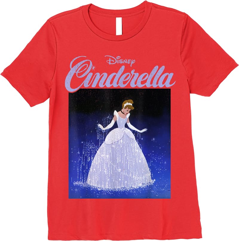 Disney Cinderella 70th Anniversary Cinderella Dress Poster T Shirts Red Disney Cinderella 70th Anniversary Cinderella Dress Poster T Shirts Red