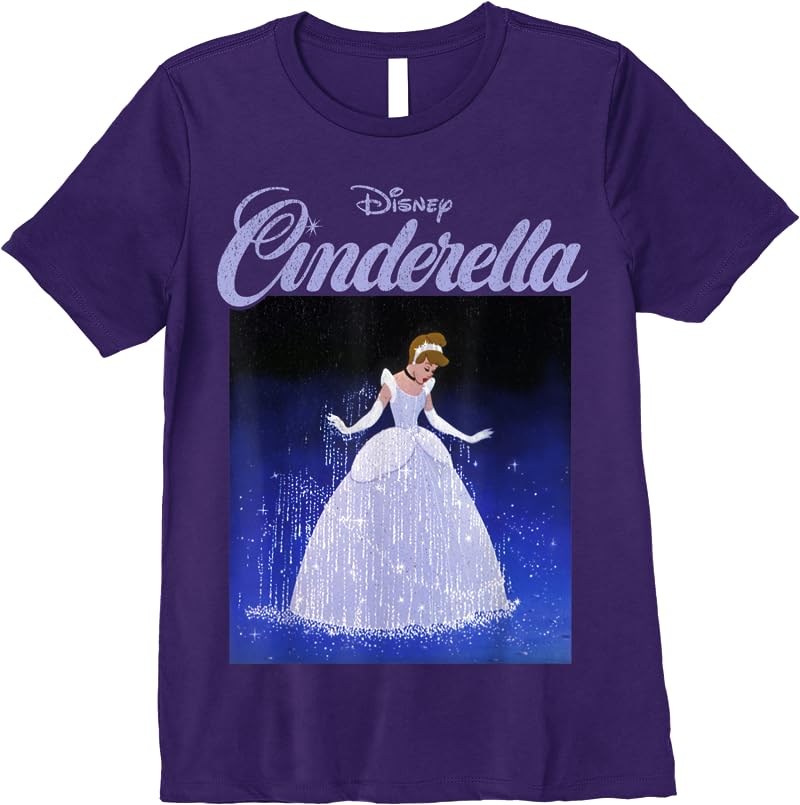 Disney Cinderella 70th Anniversary Cinderella Dress Poster T Shirts Purple Disney Cinderella 70th Anniversary Cinderella Dress Poster T Shirts Purple
