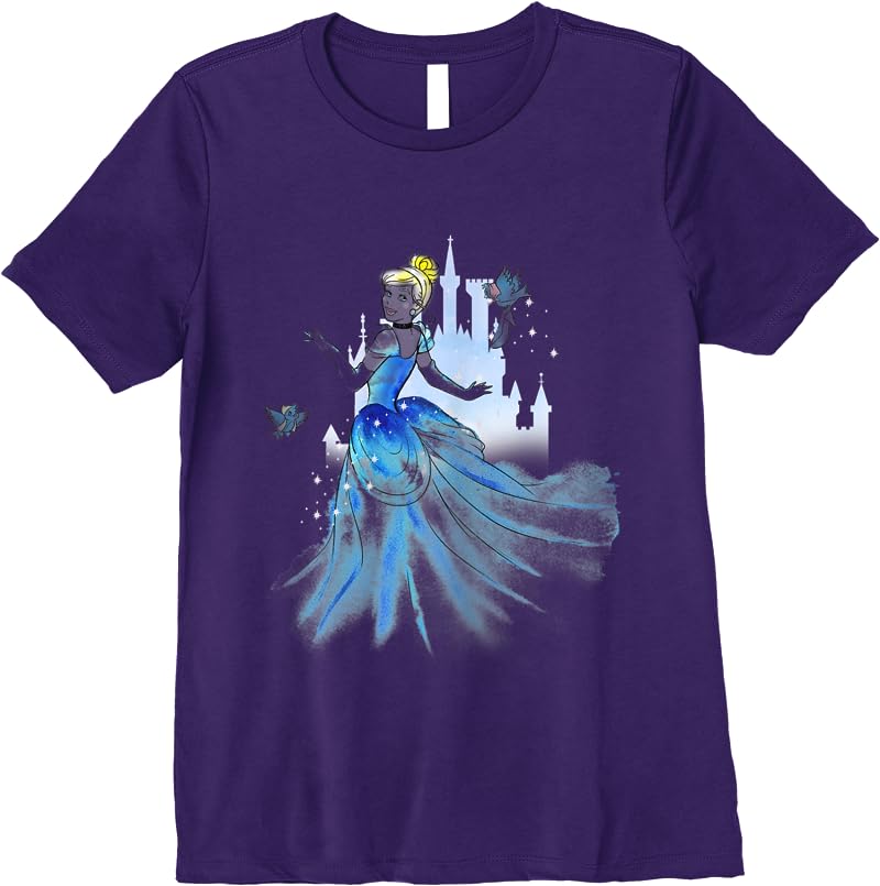 Disney Cinderella Water Color Graphic T Shirts Purple Disney Cinderella Water Color Graphic T Shirts Purple