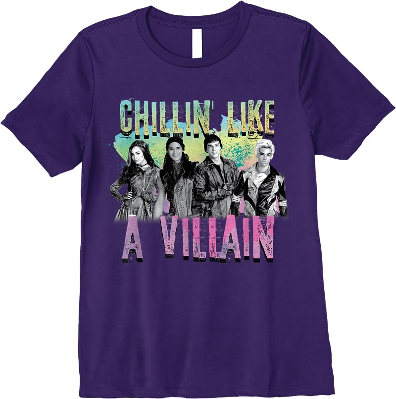 Disney Descendants Chillin Like A Villain T Shirts Purple Disney Descendants Chillin Like A Villain T Shirts Purple