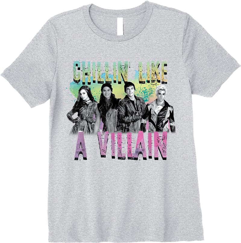 Disney Descendants Chillin Like A Villain T Shirts Sport Grey Disney Descendants Chillin Like A Villain T Shirts Sport Grey