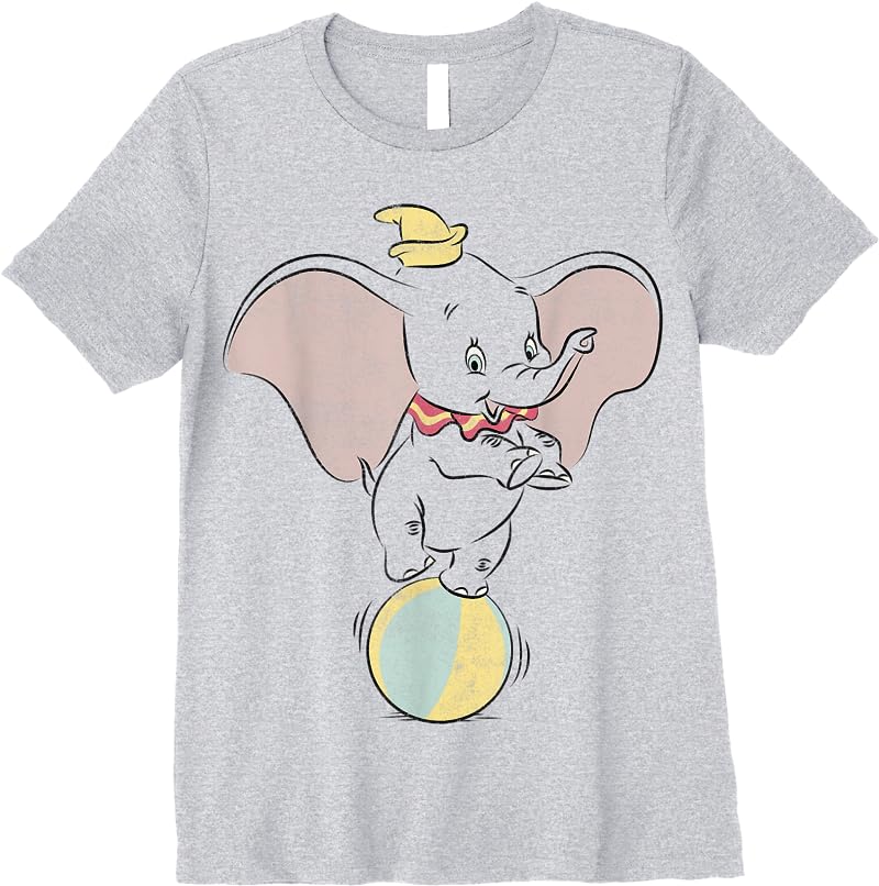 Disney Dumbo Ball Portrait T Shirts Sport Grey Disney Dumbo Ball Portrait T Shirts Sport Grey