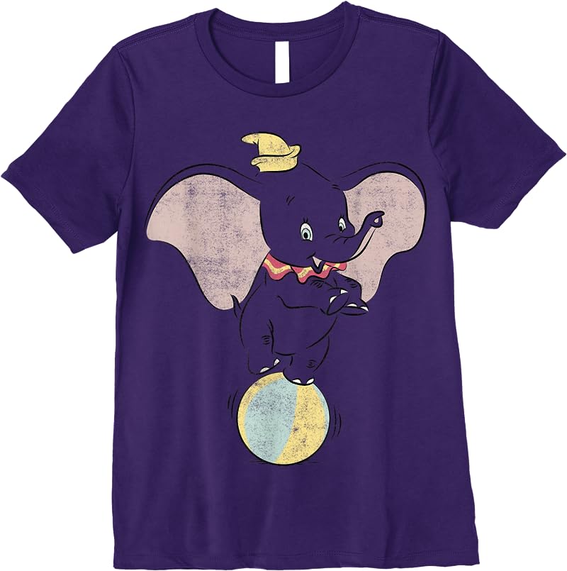Disney Dumbo Ball Portrait T Shirts Purple Disney Dumbo Ball Portrait T Shirts Purple