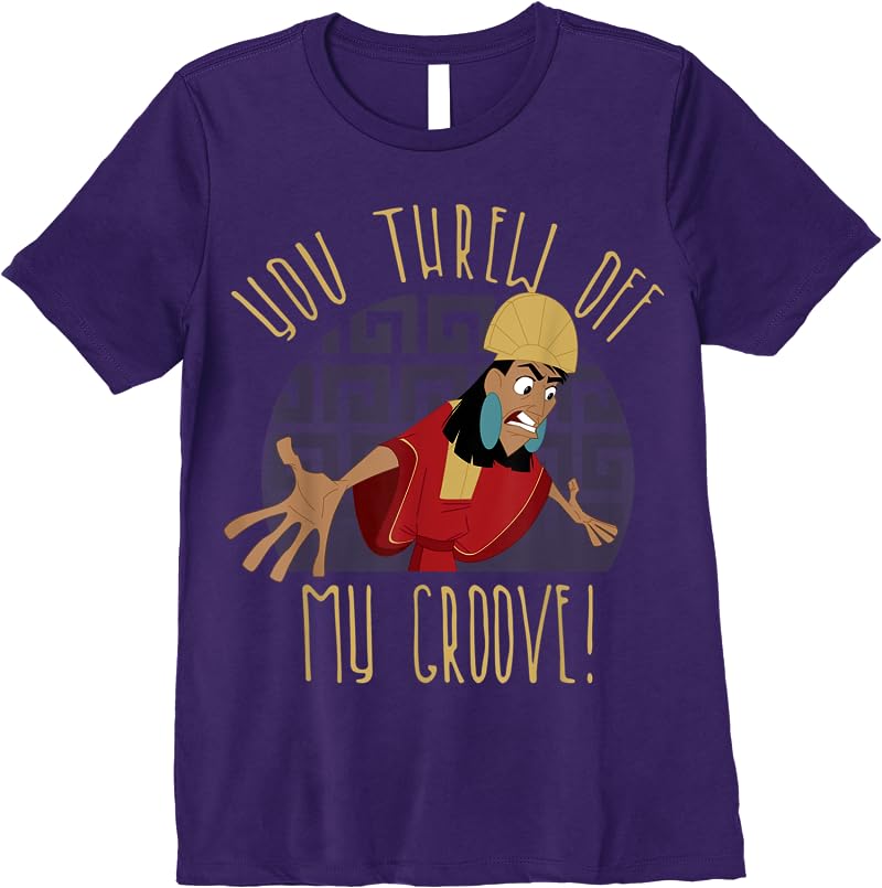 Disney Emperors New Groove Kuzco Thrown Off Graphic T Shirts Purple