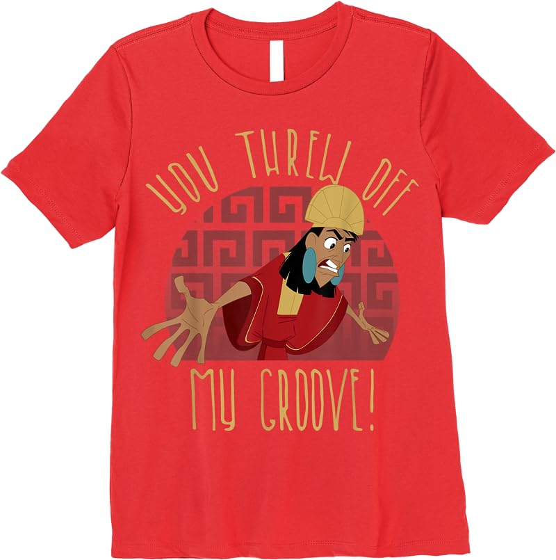 Disney Emperors New Groove Kuzco Thrown Off Graphic T Shirts Red