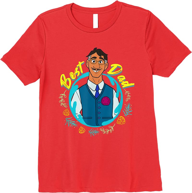 Disney Encanto Agustin Madrigal Best Dad Portrait T Shirts Red Disney Encanto Agustin Madrigal Best Dad Portrait T Shirts Red