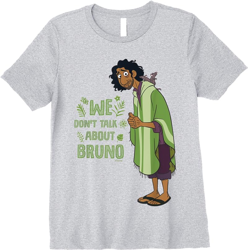 Disney Encanto We Dont Talk About Bruno T Shirts Sport Grey